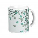 Green Leaves Design Coffee Mug Cup