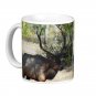 Big Bull Elk Design Coffee Mug Cup