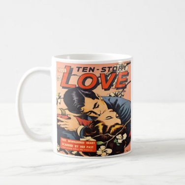 Vintage Romance Love Comic Book Design Coffee Mug Cup