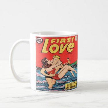 Vintage Romance Love Comic Book Design Coffee Mug Cup