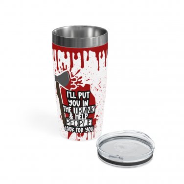 Funny Bloody Crime Scene Murder Ringneck Drink Tumbler, 20oz Barware - Drinkware