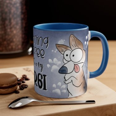 Cartoon Corgi Dog Pet Design Coffee Cocoa Tea Mug Cup