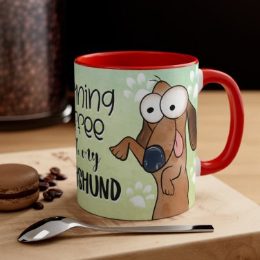 Cartoon Dachshund Dog Pet Design Coffee Cocoa Tea Mug Cup