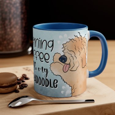 Cartoon Labradoodle Dog Pet Design Coffee Cocoa Tea Mug Cup