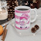 Coffee Cocoa Tea Mug Cup Pink Gnome Hearts Design  - Office, Secret Santa Gift