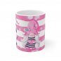 Coffee Cocoa Tea Mug Cup Pink Gnome Hearts Design  - Office, Secret Santa Gift