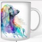 Colorful Afghan Hound Dog Rainbow Pet Design Coffee Cocoa Tea Mug Cup