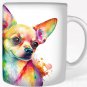 Colorful Chihuahua Dog Rainbow Pet Design Coffee Cocoa Tea Mug Cup