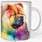 Colorful Chow Chow Dog Rainbow Pet Design Coffee Cocoa Tea Mug Cup