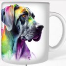 Colorful Great Dane Dog Rainbow Pet Design Coffee Cocoa Tea Mug Cup