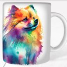 Colorful Pomeranian Dog Rainbow Pet Design Coffee Cocoa Tea Mug Cup
