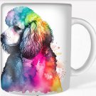 Colorful Poodle Dog Rainbow Pet Design Coffee Cocoa Tea Mug Cup