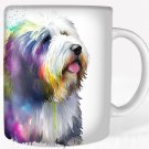 Colorful Sheep Dog Rainbow Pet Design Coffee Cocoa Tea Mug Cup