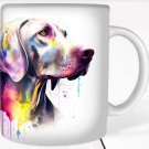 Colorful Weimaraner Dog Rainbow Pet Design Coffee Cocoa Tea Mug Cup