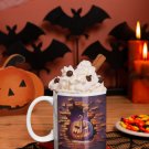 3D Halloween Jack O Lantern, Breaking Out of Wall Design Coffee Cocoa Tea Mug Cup