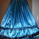 Ruffle Civil War Saloon Reenactment Ladies Girls Ball Gown Skirt Sizes, Styles and Colors available