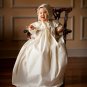 Custom Christening Baby Infant Baptism Gown Bonnet Hat Cotton Satin Style 1