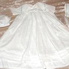 Custom Christening Baby Infant Baptism Gown Bonnet Hat Cotton Satin Style 2