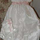 Custom Christening Baby Infant Baptism Gown Bonnet Hat Cotton Satin Style 3