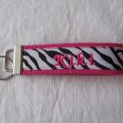 Hot Pink/Zebra Key Fob