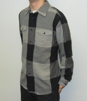 Metro Black - LS Button Down - charcoal grey/black