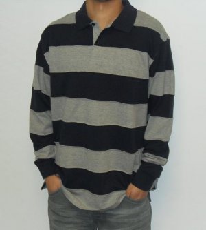 Remixed - LS Polo Shirt - Blue/Grey