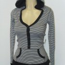 Active Basic - Cardigan/Hood - Black/White