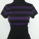 Touch Me - S/S Turtle Neck - Black/Purple
