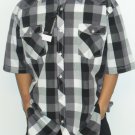 KOMAN - S/S Button Down - Black/White/Grey