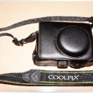 Nikon Coolpix P7000 camera leather case bag in black or brown
