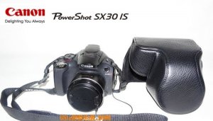 Canon sx30 SX30IS 14.1MP Digital Camera leather case bag