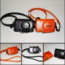 Canon PowerShot SX220 is leather case bag in black or brown