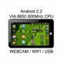 7" ePad Android 2.2 VIA 8650 800MHz Tablet PC WiFi Cam