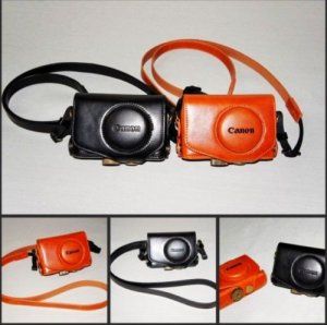 Leather case bag for Canon PowerShot SX220 HS camera