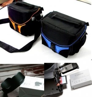 Canon PowerShot SX30 IS LENS HOOD LH-DC60 + NB-7L battery/ charger + camera bag