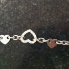 2.x CT Diamond heart shaped bracelet 18k white gold