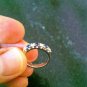 18k white gold diamond+sapphire solitaire ring & band