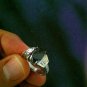 18k white gold 2 CT wt diamond ring with a black diamond stone