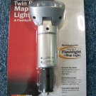 Twin Beam Map Light & Flashlight-Rechargeable