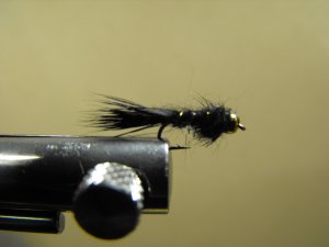 Hare's Ear, Black - Brass Bead Head