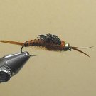 12  Brass Beaded Brown Stone Fly Nymph - Wet Fly Trout