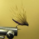 12 Extended Bodied Elk Hair Caddis - Dry Fly  DK Purple