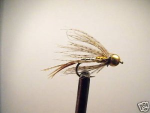 12 Brass Bead Lightning Bug  Nymph Wet Fly Trout
