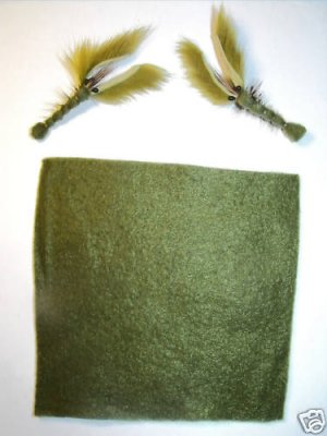 10 sheets - Olive Furry Foam Fly Tying Material - 5"x6"