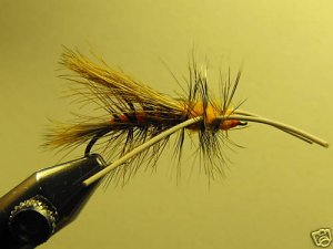 1 Dzn - Rubber Leg Stimulator Orange Dry Fly Assortment