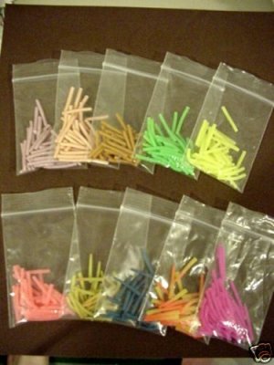 12 Dzn - Rubber Wiggle Body Fly Tying Material - Ast