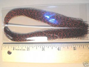 1 Hank - Krystal Flash, Fly Tying Material, DK Red/Blk