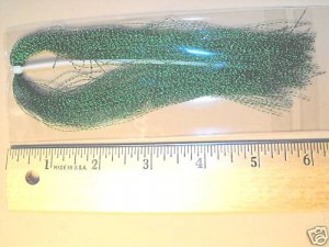 1 Hank - Krystal Flash, Fly Tying Material, Dep Green