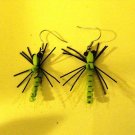 1 Pair - Chartreuse Dragonfly Earrings - Trout Fly
