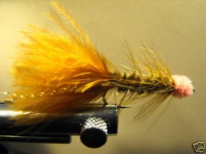 1 Dzn - Woolly Bugger Leech Trout or Pan fish -  Brown